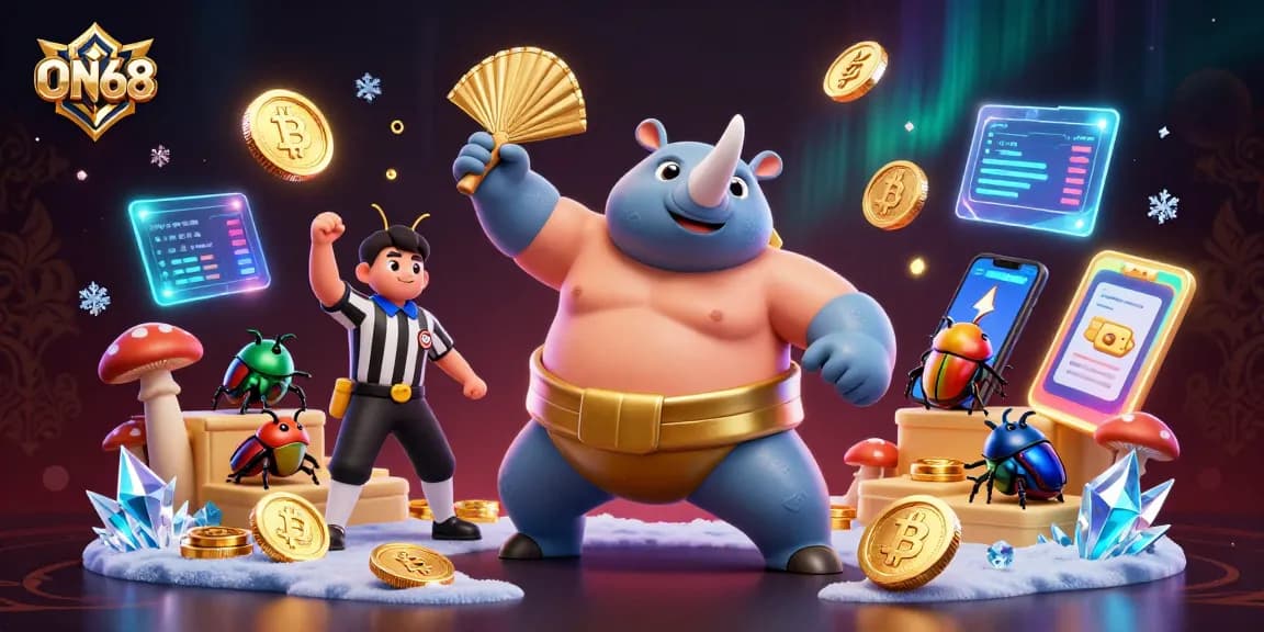 Join ON68 for thrilling casino action with unique characters and a vibrant atmosphere.