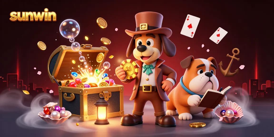 Engage in thrilling action with sunwin as the detective uncovers a poker chip clue in a vibrant casino scene.