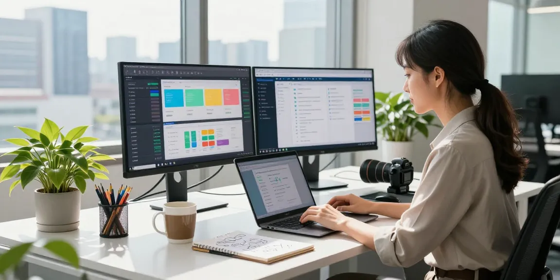 Professional workspace showcasing advanced AI productivity tools enhancing efficiency and creativity.