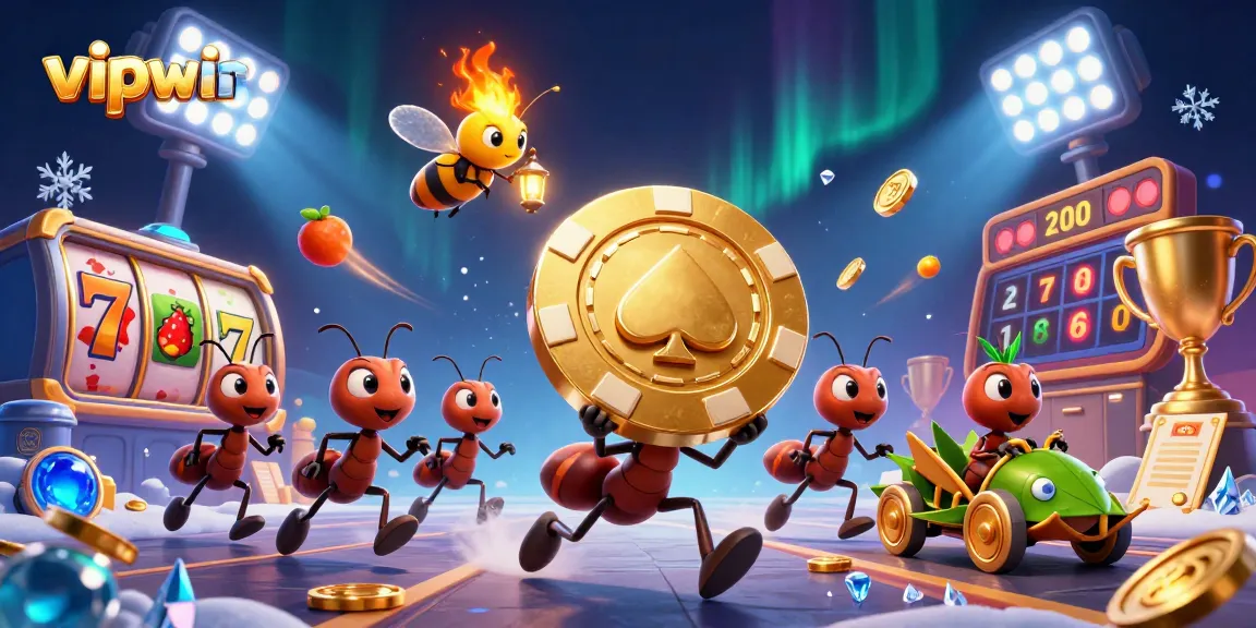 Engage in thrilling gaming action with vipwin: Ants' heist for golden slots!