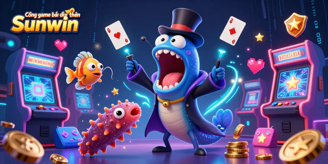 Play with Cổng game bài đổi thưởng Sunwin in an engaging underwater casino scene featuring vibrant characters and captivating game elements.