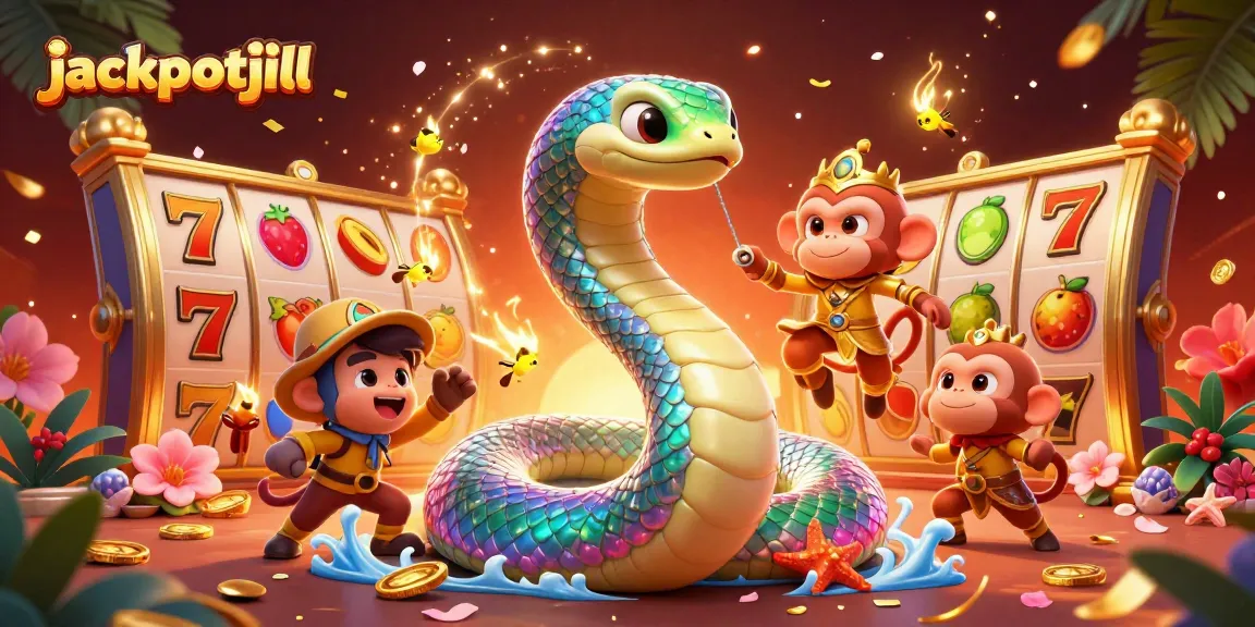 Spin to win with jackpotjill: A vibrant casino scene of luck and excitement.