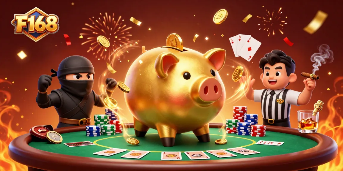 F168 captivates players with an exciting sumo wrestler showdown amid vibrant casino elements